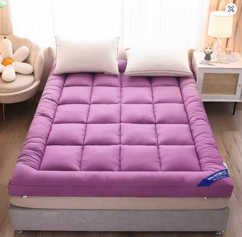 White Layer Triangles Nuvora House Quilted Mattress Topper