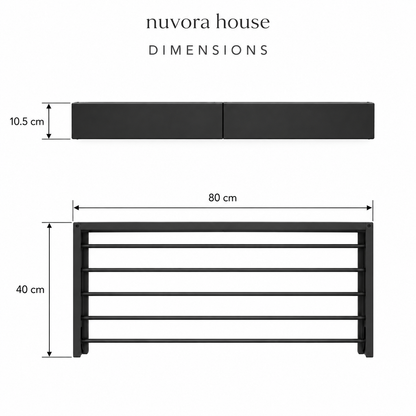 Nuvora House™ Foldable Wall-Mounted Drying Rack — 80 cm