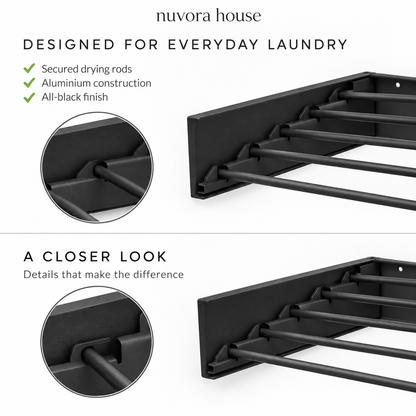 Nuvora House™ Foldable Wall-Mounted Drying Rack — 80 cm