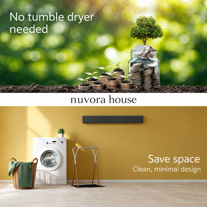 Nuvora House™ Foldable Wall-Mounted Drying Rack — 80 cm