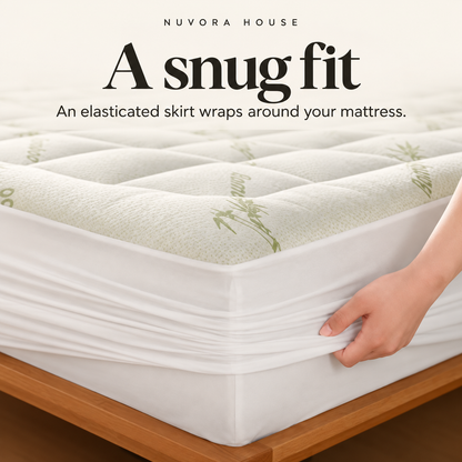 Nuvora House elasticated fitted skirt around the mattress